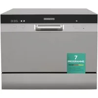 Heinrich´s Tischgeschirrspüler HTG 8840 Silber, 6,5L Wasserverbrauch, mit Wasseranschluss, klein
