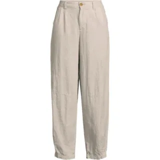 Premium Reinleinen-Barrelhose mit Bundfalten in Plus-Größe, Damen, size: plus, Blau, Leinen, by Lands' End