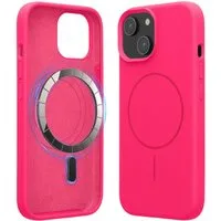 kwmobile Smartphone-Hülle Soft Silikon Case für Apple iPhone 15 Hülle, magnetische Schutzhülle kompatibel mit MagSafe Cover gummiert