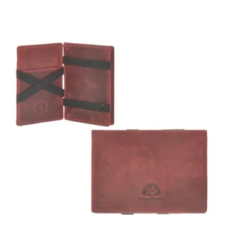 Minimalistisches Magic Wallet mit Münzfach aus Leder in rusty red | Greenburry. Die strukturierte Kartenfächer für Ihren stressfreien Alltag.
