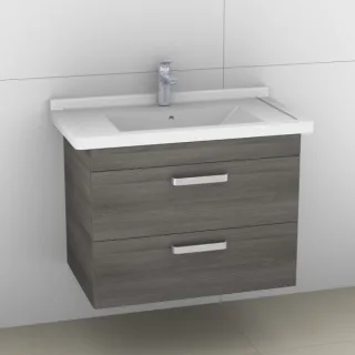 Artiqua 411 Waschtischunterschrank für Starck 3 030480 Graphit Struktur quer, 411-WU2L-D05-7098-401 411-WU2L-D05-7098-401