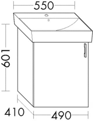 Burgbad Waschtischunterschrank zu Keramik Waschtisch System 30 Preisgruppe 4 Sana 601x490x410 Schilf WYST049RF3362