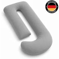 NEXGEN Luxus Baumwollkissen XXL J-Schwangerschaftskissen 365 cm für Rücken & Bauch, Ideal für Seitenschläfer, Schwangere und eine unterstützte halbseitige Rückenlage, Spar-Set, Hergestellt in Deutschland, Deluxe Komfort