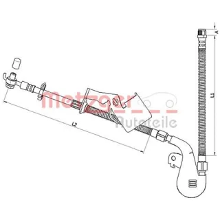 Metzger Bremsschlauch vorne links Peugeot 407