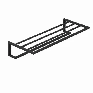 Kludi VELA R Handtuchablage mit Badetuchhalter mattschwarz, 5898939 5898939