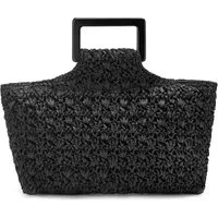 LSCN by LASCANA Handtasche Clutch, Tragetasche, Sommertasche, Strandtasche, NEU im sommerlichen Bast-Look mit modischem Henkel