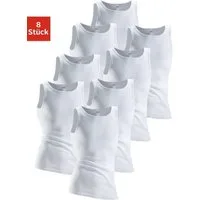 Clipper Unterhemd (8-St) aus Doppelripp, Tanktop, Unterziehshirt