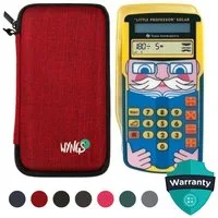 Texas Instruments Taschenrechner TI-Little Professor inkl. WYNGS Schutztasche Rot