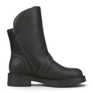 Blowfish Malibu Damen Winter-Bikerstiefel aus schwarzem Kunstleder - Venice-Cozy