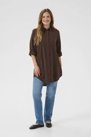 Langarm - Hemd KAnaya Langarm - Hemd Loose fit brown