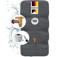 GARANTIA Regentonne CUBUS Regentonnen Komplett-Set 340 L graphite grey, 340 l