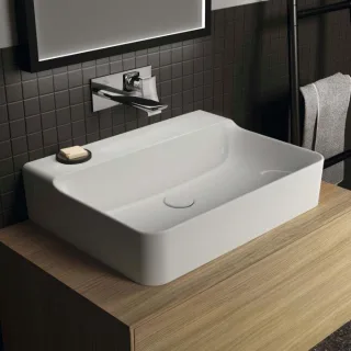 Ideal Standard Conca Waschtisch T379201 ohne Hahnloch und Überlauf, 600 x 450 x 145 mm, weiß