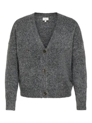 ONLY CARMAKOMA - CARZOEY L/S CARDIGAN KNT NOOS Dark Grey Melange - Gr. - 44