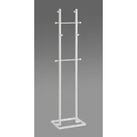 HAKU Garderobenständer Kleiderständer, Standgarderobe, freiform - aus Metall Weiß - B/T/H 45/34/175 cm