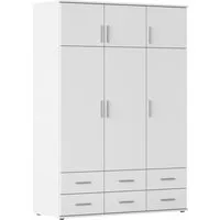 rauch Kleiderschrank Schrank Drehtürenschrank Ankleide Garderobe Schlafzimmerschrank KEMI (Breiten: 90/135/180 cm, Höhe 194 cm) mit Schrankaufsatz und Schubladen, extra viel Stauraum MADE IN GERMANY