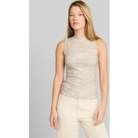 TOM TAILOR Denim Trägertop T-Shirt Ripp Top mit Stehkragen