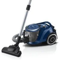 BOSCH Bodenstaubsauger Serie 6 BGC41X36, ideal für Allergiker, Hygiene-Filter, leise, 700 W, beutellos, 10 Jahre Motorgarantie, Hartbodendüse, XXL-Polsterdüse, blau