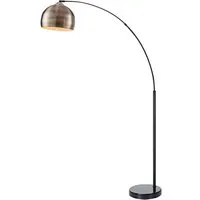 Teamson Home Bogenlampe Stehlampe Bogenleuchte aus Metall gelb 173x11x32 cm