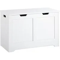 Mondeer Badkommode Badezimmerschrank, Spielzeugkiste, Sitztruhe, 72 x 48 x 36 cm, Weiß
