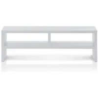 KHG TV-Board TV-Schrank Weiß mit 2 offenen Fächern 140x45x35 cm (Kompaktes Lowboard mit viel Stauraum, stabile Konstruktion, 1 St., Kabelmanagement durch offene Fächer, vielseitig einsetzbar), offene Fächer