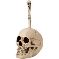 Geschenkestadl WC-Reinigungsbürste Toilettenbürstenhalter Totenkopf WC Bürste Gothic Bad Deko, alle Badezimmer und Toiletten, (Spar-Set, 2tlg), Gothic und Vintage Optik