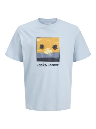 JACK&JONES - JJPERRY TEE SS CREW NECK MNI celestial blue - Gr. - 104