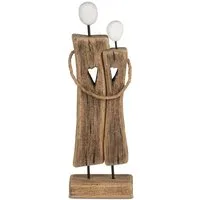 formano Dekoobjekt Paar auf Fuß 688361 – Skulptur aus Naturholz –, Symbol für Liebe & Nähe, stilvolle Deko im natürlichen Look