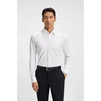 BOSS Businesshemd HANK Slim-Fit, aus funktionalem Stretch-Twill, Kentkragen
