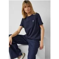 s.Oliver Kurzarmshirt T-Shirt Jersey-T-Shirt im Regular Fit mit Herz-Stickerei