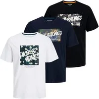 Jack & Jones T-Shirt JJHAWAII Shape Tee SS Crew Neck LN mit Rundhalsausschnitt