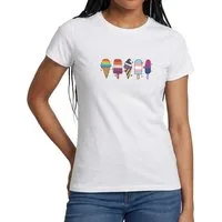 Spreadshirt T-Shirt LGBTQ+ Eiscreme Vielfalt Frauen T-Shirt (1-tlg) Slim Fit, fällt klein aus