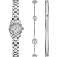 MICHAEL KORS Quarzuhr LEXINGTON MK4948SET, (Set, 3-tlg., mit Armband und -spange), Armbanduhr, Damenuhr, Edelstahlarmband, Ideal auch als Geschenk