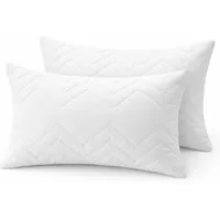 SEI Design Kopfkissen Schlafkissen Kissen Mikrofaserkissen gesteppt mit Reißverschluss, Füllung: Polyester, Bezug: Mikrofaser gesteppt, Seitenschläfer, Bauchschläfer, Rückenschläfer, 95°C waschbar