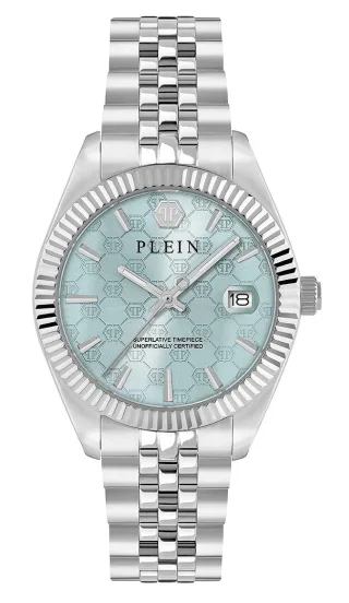 Philipp Plein Date Superlative Silber Damen Armbanduhr PWYFA0726