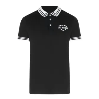 Love Moschino - Poloshirt für Herren, Baumwolle (Schwarz)