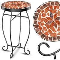 KESSER Beistelltisch, Mosaik-Platte & Metall-Gestell Bistrotisch Gartentisch Blumenhocker