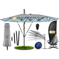 KESSER Sonnenschirm, Sonnenschirm Doppelsonnenschirm 4,6m x 2,7m Ampelschirm
