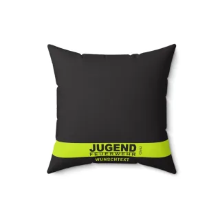 COVRZ Freiwillige Feuerwehr Kissen | Quadratisches Kissen aus gesponnenem Polyester – mit personalisierbarem Text 14" × 14" Ohne