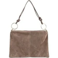 BRISE TASCHE Schultertasche Schultertasche mit Fransen aus Wildleder- Trendiger Alltagsbegleiter (Einzeltasche, 1-teilig)