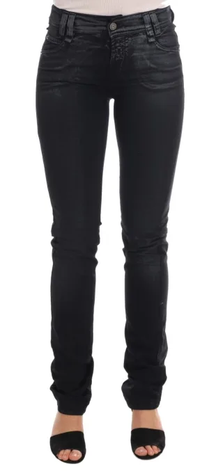 John Galliano Jeans Femme - Coton stretch délavé gris - Coupe régulière