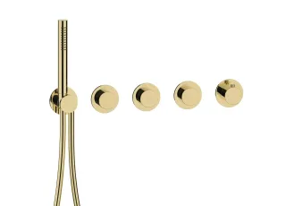 Herzbach MODUL7 PUSH Thermostat-Farbset 3 Verbraucher PVD Gold, 70.703003.1.03 70.703003.1.03