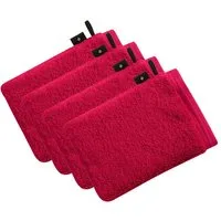 Vossen Waschhandschuh 4er Pack Waschhandschuh 22 x 16 cm Vegan Life, Frottier (Spar-Set, 4-St)