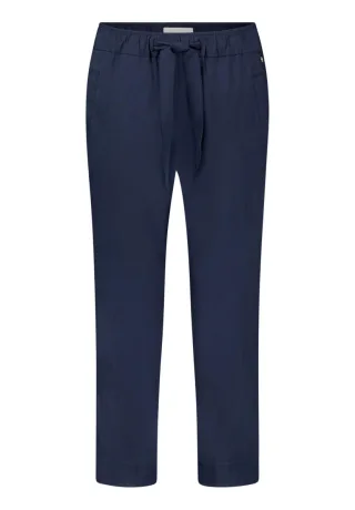 Betty & Co - Casual-Hose in 7/8-Länge mit Bindegürtel blau - Gr. - 46