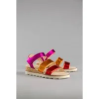 Aniston SHOES Keilsandalette Sandale, Sommerschuh, Klettschuh, Metallic-Optik