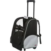 TRIXIE Hunde-Transportbox Trolley - schwarz/grau - 32 × 45 × 25 cm