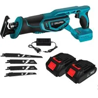 Insma Akku-Säbelsäge 3000W Elektrische Säbelsäge, Bürstenloser Motor 18V, einstellbare Geschwindigkeit 0 - 3000 U/min, Mit 2 Akkus 15000mAh
