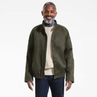 Blouson-Wachsjacke für Herren, Herren, size: regular, Braun, Baumwolle/Polyester, by Lands' End