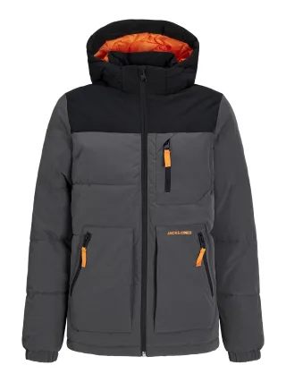 JACK&JONES - JJEOTTO PUFFER JACKET SN JNR Asphalt - Gr. - 140
