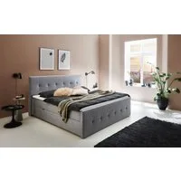 Home affaire Boxbett Tessaja, inkl. Bettkasten, in der Breite 180x200cm erhältlich, Kopf- und Fußteil gesteppt, inkl. Anti-Slip-Topper