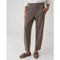 OPUS Stoffhose MYHA FLOW in feiner Mélange Optik Schmal zulaufendes Bein, weicher Griff, pflegeleicht